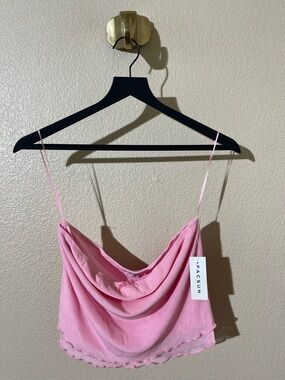 NWT LA Hearts by Pacsun Pink Cowl Neck Crop Top